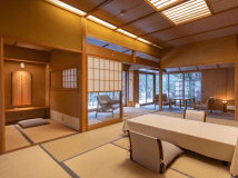 【禁煙】天然温泉露天風呂付き特別室「早蕨」：和室12帖＋和座ベットルーム＋談話室