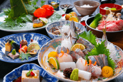 関あじの姿造り懐石