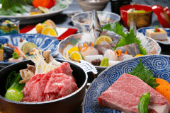 おおいた和牛のヒレステーキ１２０g＋おおいた和牛のすき焼き懐石