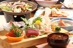 海鮮刺身盛り＆八戸郷土料理いかのぽんぽん焼きプラン