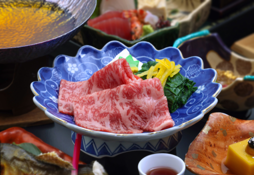 Kaiseki dinner with A5-Grade Hida Beef  as Shabu Shabu style