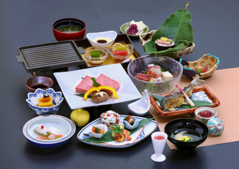 Kaiseki dinner with A5-Grade Hida Beef Steak (120g)
