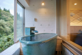 Japanese-Style Room with Open-Air Ceramic Bath