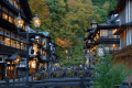 秋の銀山温泉 秋の銀山温泉