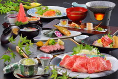 山形黒毛和牛のしゃぶしゃぶ料理コースです。※料理の画像はイメージになります。