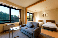 ツインベッドルーム＜25平米＞階層はお選びいただけませんが、その分お値打ちにお泊りいただけます。