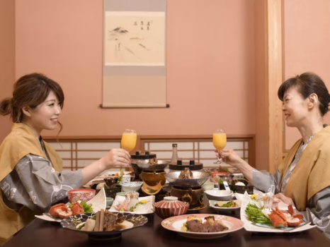 夕食は個室確約！3名様からのご予約がお得！ご友人とのグループ旅行、ご家族旅行に♪