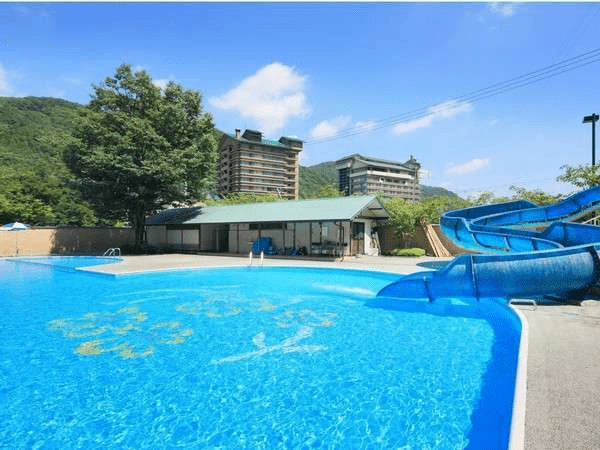 対象のプランでご予約のお客様は姉妹館のプールを無料でご利用いただけます。(当館より車で約5分)