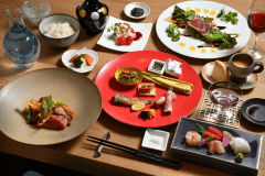 【夕食一例】豊かに富んでいる福島の食材にこだわったコース料理。あっ。と笑顔になるような美味しさの料理