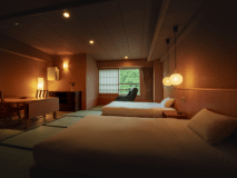 【ダイニング付き和風ツインルーム】マッサージチェアもついたちょっぴり贅沢なお部屋
2室しかございませんが、リピート率も高い隠れた人気部屋です。