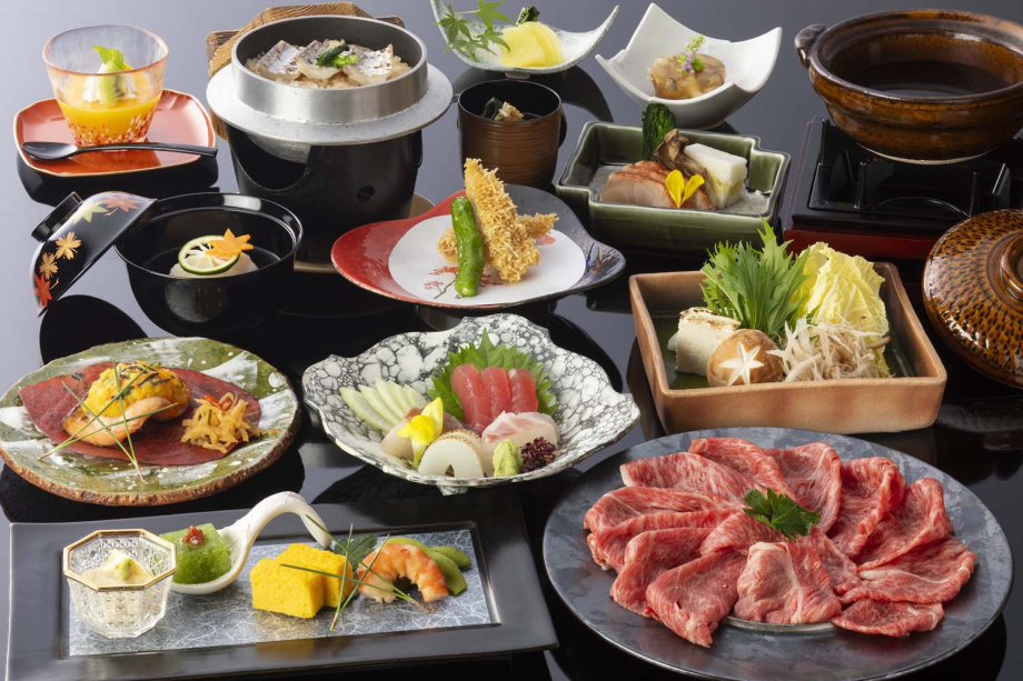 Japanese beef kaiseki cuisine