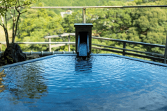 【露天風呂付・渓流側】芙蓉 ジュニアスイート(7階確約)：源泉かけ流しのお湯と、自然豊かな景観を心ゆくまでお愉しみくださいませ。