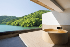 露天風呂付客室翠色