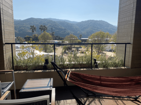 ホテル棟バルコニーからの眺め♪