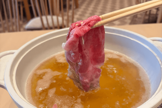 福岡最古のブランド牛『筑穂牛』を使ったしゃぶしゃぶ会席