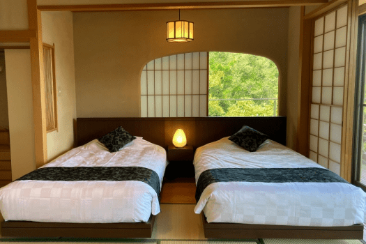 【松島湾ビュー】空と海の狭間に浮かぶ「角部屋：2階ツイン」