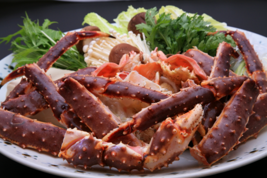 【選べるお鍋】・鍋の王様タラバ蟹！料理長こだわりのカニすき・カニちり鍋プラン