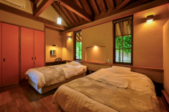 ■伽羅-きゃらー和洋室・離れ 小さな庭付【由布岳ビュー】■和洋室 12.5帖+寝室4.5帖+寝室