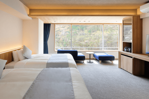 渓流ビューツインタイプ【禁煙ルーム】（定員3名）