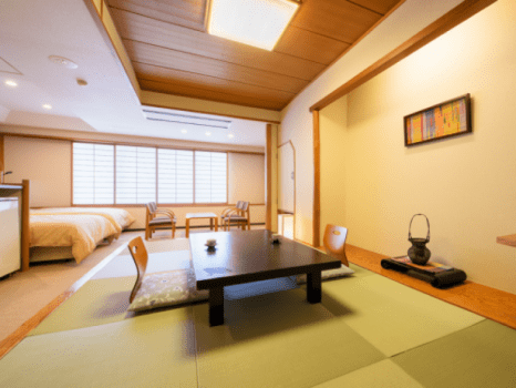 北水館（和洋室タイプ）【禁煙ルーム】7.5畳＋シモンズ社製セミダブルベッド2台【2016年リニューアル】