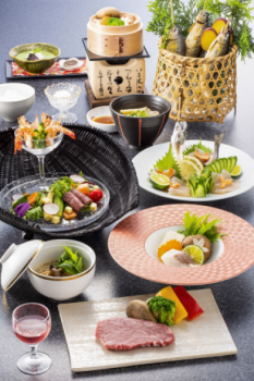 特別な日には特別なお料理で・・・ 人気ナンバー２！Ａ5阿波牛と海と山の幸の会席料理♪ 