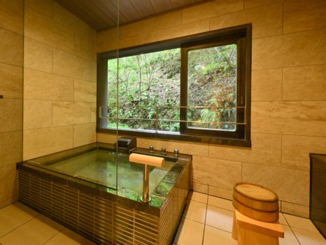【山の菴 温泉内風呂付・和室】四季の移ろいと山を望む空間