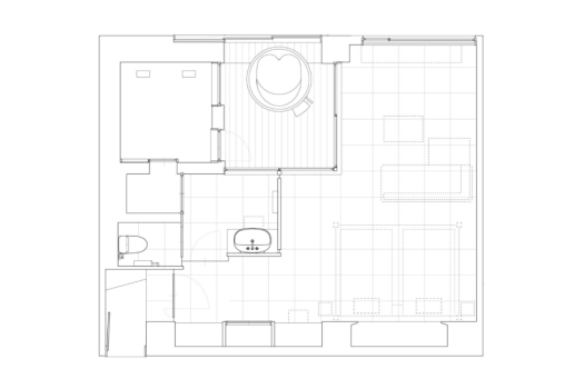 洋室＋岩盤浴
温泉掛流し露天風呂付客室「清遊（せいゆう）」68平米全1室
いつもの日常から離れ、ジャグジーと岩盤浴で自分をととのえる贅沢空間。
洋室の白いお部屋での時間を愉しんで、天蓋に囲まれて穏やかにおやすみください。