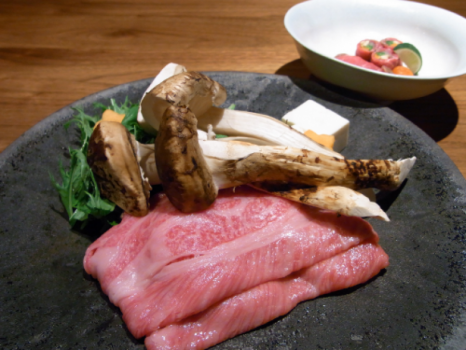 松茸と丹波牛 松茸と丹波牛