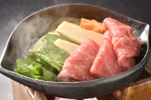 山菜と亀岡牛のすき焼き 山菜と亀岡牛のすき焼き
