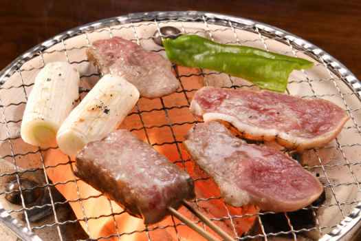 京鴨と丹波牛の炭火焼き 京鴨と丹波牛の炭火焼き