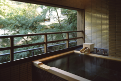 和室10畳＋寝室（布団）＋カウンターダイニング
温泉掛流し露天風呂付客室「瀬音（せおと）」100平米全1室
お部屋に隣接したカウンターダイニングではお食事だけではなく、滞在時間中はいつでもその空間をお愉しみいただけます。
寝室は、小上がりの板間に布団を設えております。
広めの湯舟からは、川の瀬音ときらきらと揺れる水面。
大きな湯船で、お好きな時間にゆったりと温泉をお愉しみください。