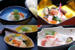 【春懐石】お花見プランの夕食・料理４点の抜粋