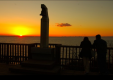 恋人岬からの夕陽