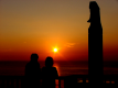 恋人岬の夕陽