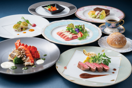 『亀岡牛のステーキ・オマール海老』の贅沢な洋食コース（イメージ）