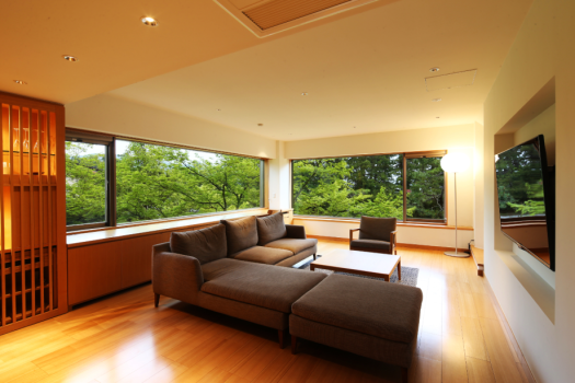 视图！ 带露天浴池的特别客房　Kaze no midori 2nd floor 92㎡