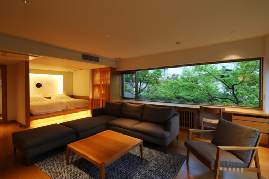 视图！ 带露天浴池的特别客房　Kaze no midori 2nd floor 92㎡