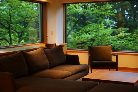 视图！ 带露天浴池的特别客房　Kaze no midori 2nd floor 92㎡