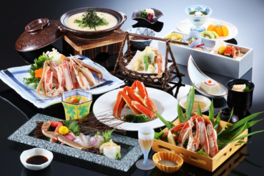 ダシが自慢のカニすきをメインにしたカニ会席コース　※料理イメージ