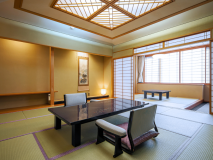 禁煙【和洋室 花の間】檜風呂付／12.5+4.5畳+ベッド2台