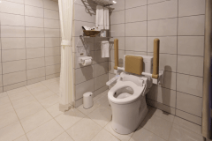 バリアフリールーム　シャワー室とトイレ