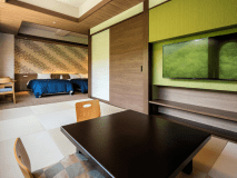 【和洋室】瑞雲楼4名定員セミダブル＋シングルベット＋琉球畳和洋室(山側)