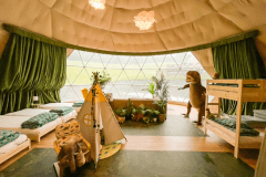 露天風呂付　10ｍドームテント【Dinosaur】-定員16名-