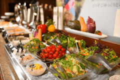 【ご朝食】新鮮なお野菜がたっぷり朝食(一例)