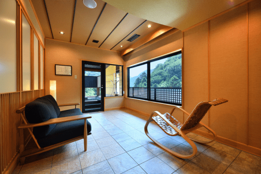 [Tsuru] Japanese-Western Style Room with Open-Air Bath (Main Building &ndash; Tsuruya)