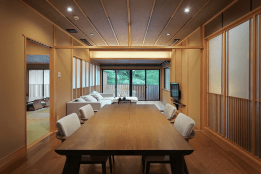 [Tsuru] Japanese-Western Style Room with Open-Air Bath (Main Building &ndash; Tsuruya)