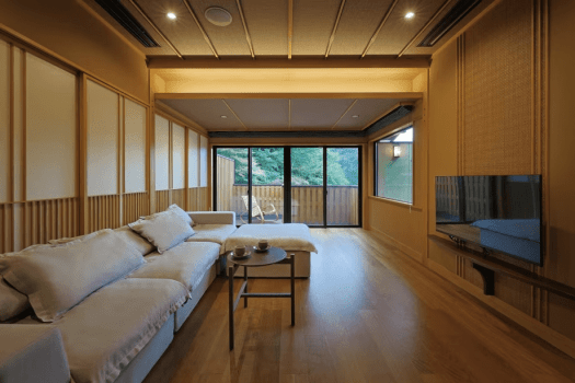 [Tsuru] Japanese-Western Style Room with Open-Air Bath (Main Building &ndash; Tsuruya)