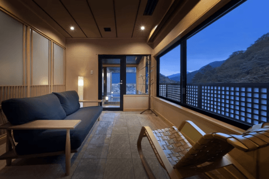 [Tsuru] Japanese-Western Style Room with Open-Air Bath (Main Building &ndash; Tsuruya)