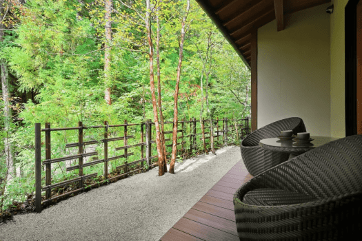 [Tomi] Japanese-Western Style Room with Hinoki Open-Air Bath (Main Building &ndash; Tsuruya)