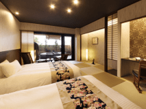 ◆天然温泉◆岩露天風呂付～和洋室12畳（ツインベッド）～